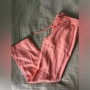 Large Peach LoveTree linen blend pants